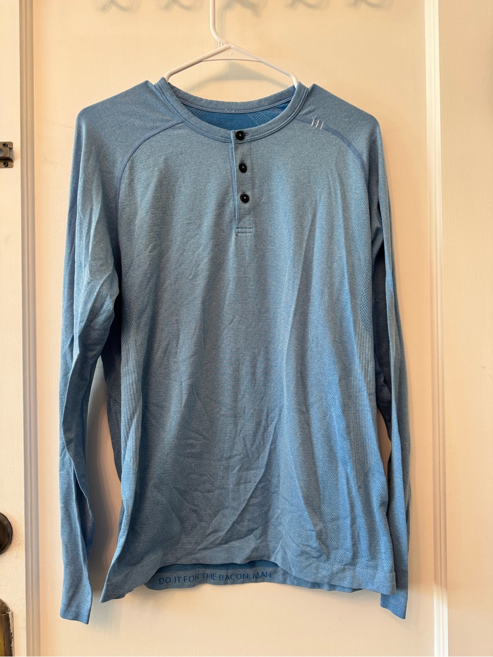 lululemon athletica Men's Long-Sleeve Henley - Light Blue